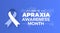 Apraxia Awareness Month background or banner design template