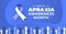 Apraxia Awareness Month background or banner design template