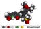 Apremilast drug molecule. It is non-steroidal medication used for the treatment psoriasis, psoriatic arthritis. Molecular model