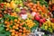 Apricot fresh sweet fruit in a fruit market