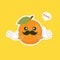 Apricot fruits emotion, emoji characters for healthy food design.Colorful friendly apricot fruit. Cute funny personage. Flat
