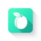 Apricot, icon, symbol made in a flat style