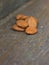 Apricot Kernels on wooden table