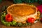 Apricot quiche.  cheese quiche with apricot