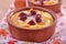 Apricot and raspberry clafoutis