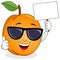 Apricot with Sunglasses and Blank Banner