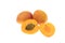 Apricot on white background isolated insulated