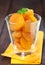 Apricots in a glass