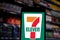 April 1, 2019, Brazil. 7-Eleven logo on the mobile device. 7-Eleven is an international brand of franchise stores. Its stores are