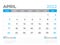April 2022 page, Calendar 2022 template, Desk calendar 2022, planner 2022 design, Wall calendar 2022