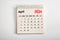 April 2024. One page of annual business monthly calendar on white background. reminder, business planning, appointment meeting and