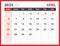 April 2025 template, Calendar 2025 design vector, planner layout, Week starts Sunday, Desk calendar 2025 template, Stationery.