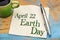 April 22 Earth Day on napkin