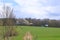 April 25 2021 - Dresden/Germany: Paragliders taking off in front of a green hill