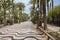 April 26, 2018 - Alicante, Spain: The Explanada Promenade is the main tourist street in Alicante, Spain.