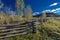 APRIL 27, 2017 - near Ridgway and Telluride Colorado - a Rail Fence and San Juan Mountains,. Mountain, Photography