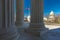 APRIL 8, 2018 - WASHINGTON D.C. - Columns of Supreme Court offers view of US. Buildings, county