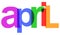 April colorful month of the year - vector