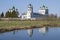 April day at the ancient Nikolo-Vyazhishchi monastery. Vyazhishchi. Novgorod region