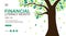 April is financial literacy month background design with a profit tree illustration