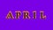 April fire text effect violet background