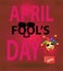 April fool`s day. Colorful, vector illustration.