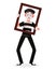 April Fool`s Day. Mime cartoon character
