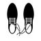 april fool shoelaces tied image pictogram