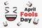 April fools day, smile happy emoticon expressions poster