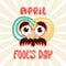 April Fools Day vector illustration, simple and trendy with flat design