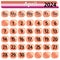 April month 2024 calendar in pink color