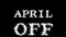 April Off cloud text effect black isolated background