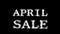 April Sale cloud text effect black isolated background