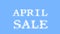 April Sale cloud text effect sky isolated background