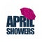 April Showers May Flowers Vector Template Design Illustration