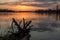 April sunset over Busse Lake