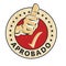 Aprobado - Approved in Portuguese language rubber stamp