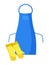 Apron and gloves flat vector illustration