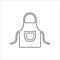 Apron line icon vector sign and symbol on trendy design