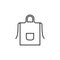 apron line illustration icon on white background