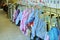 Aprons hanging in a kindergarten