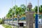 Apsara and lotus Buddhist temple fence