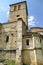 The apse and the bell tower of the Basilica of Saint-Just de ValcabrÃ¨re