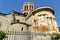 Apse and bell tower of the old Saint-Lizier cathedral in Saint-Lizier