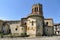 Apse and bell tower of the old Saint-Lizier cathedral in Saint-Lizier