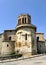 Apse and bell tower of the old Saint-Lizier cathedral in Saint-Lizier