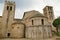 Apse and bell tower of the Saint-Pierre-et-Saint-Paul abbey in Caunes-Minervois