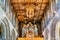 Apse, organ and the great nave ceiling at St David's cathedral in Pembrokeshire , Wales, UK