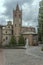 Apse view of church at historical Monte Oliveto Maggiore abbey, Siena, Italy