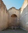 Apsidal room (Aula Absidata) in Palaestra in ancient Ercolano (Herculaneum) city ruins